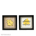 5x5x1.5 rvs wood frame sign (LEAF/AUTUMN) multi