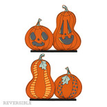 19x16x2 rvs wood cutout on base (PUMPKINS) multi