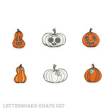 2x2x.25 wood shapes s/6 (PUMPKINS) multi