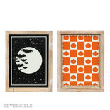 10x13x1.5 rvs wood frame sign (MOON/PUMPKIN) multi