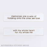 10" X 2" X 1" Reversible Wood Block (Whole Heart) White/Black