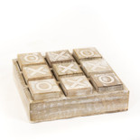 9x2.5x9 mngo wd tic tac toe (XOXO) ntrl/wh
