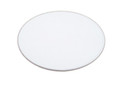 Number Plate Universal Oval White with Mount Brackets