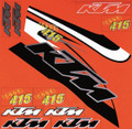 KTM UNIVERSAL STICKER KIT TEMPLATES TO SUIT: KTM EXC 01-06 & KTM SX 01-06 SIZE: 500mm x 500mm (CAN BE CUT TO SUIT OTHERS)