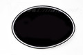 Number Plate Decal Universal Oval 10"1/4 Black