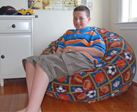 37 inch large bean bag with 11 year old