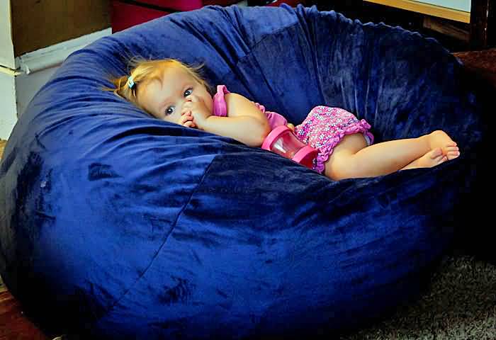 Snuggle on bean bag chairs