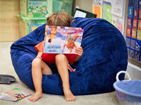 Autistic kids retreat to comfy bean bag chairs