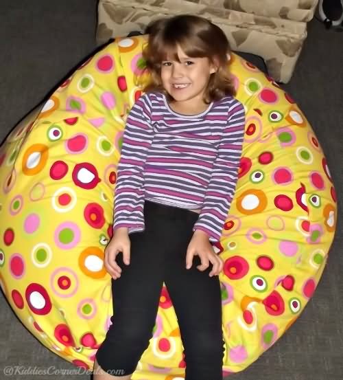 bubbly citrus kids bean bag chairs