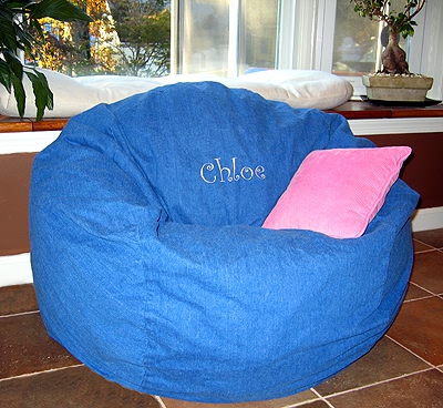 Bean Bag Chair Adult Size BeanBag Personalized Embroidered 