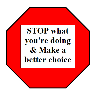 Stop and Make a Better Choice Printable
