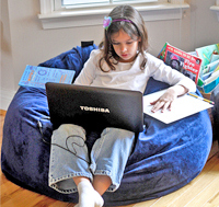 Bean bag chair in Homeschool