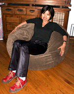 Large bean bag chairs - Velvet Cocoa 37 inch
