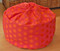 37" wide Delightful Dots - Hot Pink with Orange Dots