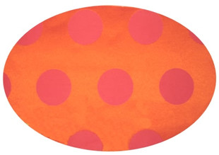 Orange with Hot Pink Dots