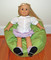 14" wide Doll Lime Organic cotton