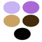 Lavender, purple, tan, brown, black