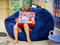 37" Wide Cuddle Soft Navy with 4 Year Old Model