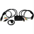 Startech 2 Port Usb Hdmi Cable Kvm Switch With Audio And Remote Switch - Usb Powered Part# SV211HDUA