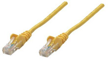 Intellinet IEC-C5-YLW-3, Network Cable, Cat5e, UTP, RJ45 Male / RJ45 Male, 1.0 m (3 ft.), Yellow, Part# 318969
