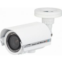 SPECO VL5700BPVFW White LED Color Bullet Camera 4-9mm AI VF Lens, White Housing, Part No# VL5700BPVFW