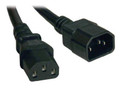 Tripp Lite 2ft Power Cord Adapter 16awg 13a 100v - 250v C14 To C13 2ft Part# P004-002-13A