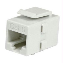 Startech White Cat 6 RJ45 Keystone Jack Network Coupler - F/F, Part# C6KEYCOUPLWH