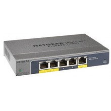 NETGEAR GS105PE-100NAS ProSafe® Plus 5-port Gigabit Switch with PoE and PD, Part No# GS105PE-100NAS