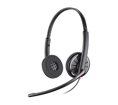 Plantronics Poly C320 USB Wired Binaural Stereo Headset 85619-101 