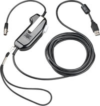 PLANTRONICS SHS2355-01 Push-to-Talk (PTT) USB Adapter, Part No# 92355-01