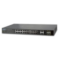 PLANET WGSW-28040 28-Port SNMP Manageable Gigabit Switch (24 + 4-Port SFP), Part No# WGSW-28040