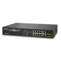 PLANET FGSD-1022HP SNMP Managed 8-Port 802.3at high power PoE Fast Ethernet Switch + 2-Port Gigabit (200W), Part No# FGSD-1022HP