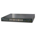 PLANET FGSW-2620VMP4 SNMP Managed 24-Port 802.3af 10/100 PoE Ethernet Switch + 2-Port Gigabit (400W), Part No# FGSW-2620VMP4