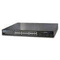 PLANET FGSW-2612PVM SNMP Managed 12-Port 802.3af 10/100 PoE Ethernet Switch + 2-Port 1000Base-T/MiniGBIC, Part No# FGSW-2612PVM