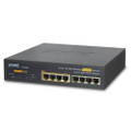 PLANET GSD-804P 10" 8-Port 10/100/1000 Gigabit Ethernet Switch with 4-Port 802.3af PoE Injector, Part No# GSD-804P