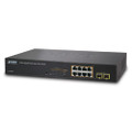 PLANET GSD-802PS 8-Port Web/Smart Gigabit PoE (802.3af) Switch with 2-Port SFP, Part No# GSD-802PS