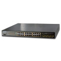 PLANET SGSW-24040P IPv6 Managed 24-Port 802.3af PoE Gigabit Ethernet Switch + 4-Port SFP (260W). Stackable, Part No# SGSW-24040P