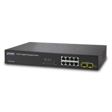 PLANET WGSD-10020 IPv6, 8-Port Gigabit TP + 2-Port SFP Layer 2/4 IPv6 Advance SNMP Managed Switch, Part No# WGSD-10020