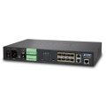PLANET MGSD-10080F 13" 8-Port 100/1000Base-X SFP + 2-Port 10/100/1000Base-T L2/L4 Managed Metro Ethernet Switch (AC+2 DC, DIDO), Part No# MGSD-10080F