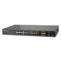 PLANET XGSW-28040 L2/L4 24-Port 10/100/1000Mbps with 4 Shared SFP + 4-Port 10G SFP+ Managed Switch, IPv6/IPv4 Management, Part No# XGSW-28040