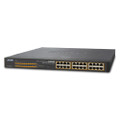 PLANET GSW-2400HPS 19" 24-Port 10/100/1000 Web/Smart Gigabit Ethernet 802.3at POE+ Switch (330W), Part No# GSW-2400HPS