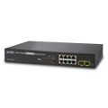 PLANET WGSD-10020HP IPv6 Managed 8-Port 802.3at High Power PoE Gigabit Ethernet Switch + 2-Port SFP (150W), Part No# WGSD-10020HP