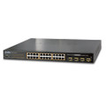 PLANET WGSW-24040HP IPv6 Managed 24-Port 802.3at PoE+ Gigabit Ethernet Switch + 4-Port Shared SFP (220W), Part No# WGSW-24040HP