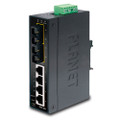 PLANET ISW-621 IP30 Slim Type 4-Port Industrial Ethernet Switch + 2-Port 100Base-FX(SC) (-10 - 60 C), Part No# ISW-621
