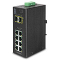 PLANET IGS-10020MT IP30 Industrial 8* 1000TP + 2* 100/1000F SFP Full Managed Ethernet Switch (-40 to 75 degree C), Part No# IGS-10020MT