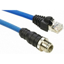 PLANET CB-M12RJ-10 4-Pin D-Coding M12 Male to RJ-45 Ethernet Cable, 10 meters, Part No# CB-M12RJ-10