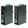 PLANET ICS-2105A IP30 Industrial RS232/RS-422/RS485 to 100Base-FX Fiber Optic (SFP) Converter, Part No# ICS-2105A