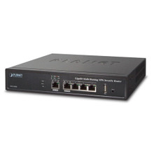 PLANET MH-3400 Gigabit Multi-Homing VPN Security Router, 5-Port Gigabit for LAN/WAN/DMZ, 200 IPSec & 60 PPTP VPN tunnels, Firewall, QoS, IPv6, 3G/3.5G USB Load Balance & Fail-over, Part No# MH-3400
