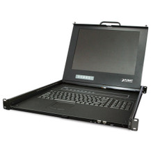 PLANETDKVM-1708 Drawer 8-Port Combo-free KVM Console with 17" LCD Display, 1280*1024, up to 128 PCs cascade, Part No# DKVM-1708