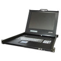PLANET DKVM-1716 Drawer 16-Port Combo-free KVM Console with 17" LCD Display, 1280*1024, up to 128 PCs cascade, Part No# DKVM-1716